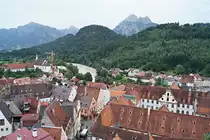 Blick auf F�ssen und den Fluss Lech vom Hohen Schloss aus. Aufgenommen am 27. Juli 2017.