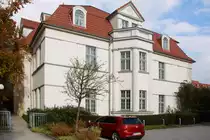 Das ist  Villa Heine (Heute Hotel Heine) in Halberstadt am 02. November 2017, benannt nach dem Entwickler Friedrich Heine der Halbest�dter W�rstchen im Jahre 1883.