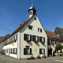 Klingenm�nster, das historische Rathaus des Erholungsortes in der S�dpfalz, Sept.2017