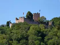 Klingenm�nster, die Burgruine Landeck ist frei zug�nglich, mit Restaurant und sch�ner Aussicht, Sept.2017