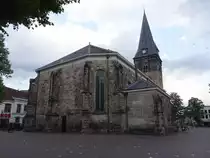 Enschede, Niederl. Ref. Kirche, erbaut 1842, Untergescho� des Kirchturms 13. Jahrhundert (22.07.2017)