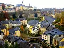 Luxemburg, Oberstadt und Unterstadt Grund, Br�cke �ber die Alzette, 24.11.2017