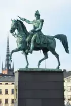 Ein Denkmal f�r Karl XIV. Johann, schwedischer Oberbefehlshaber der alliierten Nordarmee gegen Napoleon. (Stockholm, Oktober 2011)