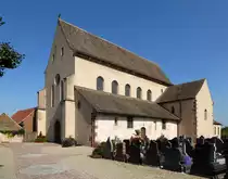 Eschau im Elsa�, ehemalige Abteikirche Sankt Trophimus, eine Pfeilerbasilika in ottonischer Architektur, geh�rt zu den ersten Klostergr�ndungen im Elsa� um das Jahr 770, Sept.2017