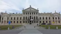 Stra, Villa Pisani, erbaut von 1720 bis 1756 durch Francesco Maria Preti, barockes Residenzschloss mit vierfl�geliger Anlage und zwei Innenh�fen (28.10.2017)