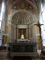 Monteortone, Fresken von J. da Montagnana in der Klosterkirche Madonna della Salute (29.10.2017)