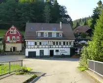 Dobel im Nordschwarzwald, das Gasthaus Eyachm�hle, Aug.2017