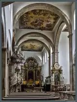 Innenansicht der Klosterkirche St. Maria mit ihrer sp�tbarocken Einrichtung. (Kloster Huysburg, 10.02.2018)