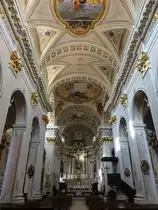 Sospel, barocker Innenraum der Kathedrale Saint-Michel (27.09.2017)