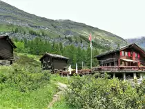Zermatt, Bergrestaurant Blatten, �lteste bewirtschaftete Bergh�tte in Zermatt, seit 1850, im Weiler Blatten auf 1740 Meter H�he
 - 17.06.2010