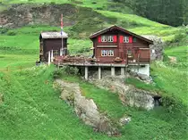 Zermatt, Bergrestaurant Blatten, �lteste bewirtschaftete Bergh�tte in Zermatt, seit 1850, im Weiler Blatten auf 1740 Meter H�he
 - 17.06.2010