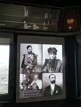 Paris, Bilder von ber�hmten Besucher des Eifelturms auf der Ebene 2 (30.03.2018)