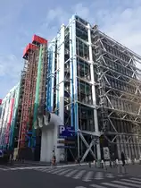 Paris, Centre national d’art et de culture Georges-Pompidou, staatliches Kunst- und Kulturzentrum im 4. Arrondissement, erbaut bis 1977 durch die Architekten Renzo Piano, Richard Rogers und Gianfranco Franchini (31.03.2018)