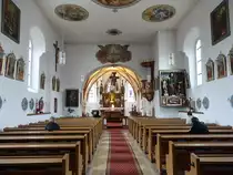 Aufhausen, neugotischer Hochaltar von 1889 in der St. Bartholom�us Kirche (28.02.2017)