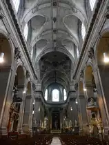 Paris, Mittelschiff der Saint-Sulpice Kirche, Gem�lde von Carle Van Loo (31.03.2018)