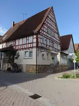 Oedheim, Fachwerkhaus Ecke Hauptstra�e und Fahrgasse (29.04.2018)
