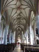 Obing, Innenraum der Pfarrkirche St. Laurentius (02.04.2017)