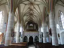 Obing, Orgelempore in der Pfarrkirche St. Laurentius (02.04.2017)