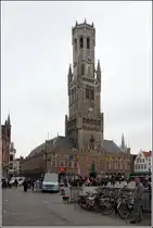 Br�gge. Am Markt steht der 83 m hohe Belfried, er wurde im 13. Jahrhundert erbaut. Der Br�gger Belfried geh�rt seit 1999 zum UNESCO-Weltkulturerbe. 29.04.2018