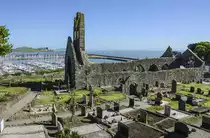 Die Ruinen und der Friedhof von St. Mary's Abbey in Howth.
Aufnahme: 12. Mai 2018.