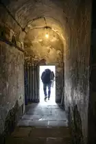 Kilmainham Gaol ist ein ehemaliges Gef�ngnis im Dubliner Stadtteil Kilmainham. Nach der Unabh�ngigkeit Irlands wurde das Gef�ngnis im Jahr 1924 geschlossen. Nach der Schlie�ung verfiel der Geb�udekomplex immer mehr. Erst in den 1960er-Jahren besann man sich der historischen Bedeutung und restaurierte das Gef�ngnis komplett, um ein Museum bzw. eine nationale Gedenkst�tte daraus zu machen
Aufnahme: 11. Mai 2018.