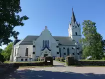 Sunne, neugotische Ev. Kirche, erbaut von 1887 bis 1888 durch den Architekten Adrian C. Peterson (31.05.2018)