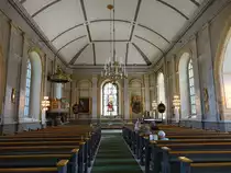 Vaxholm, Innenraum der Ev. Kirche, Gem�lde von Per Krafft (03.06.2018)
