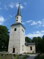 Eker�, Ev. Kirche, erbaut im 12. Jahrhundert, Kirchturm 14. Jahrhundert (03.06.2018)