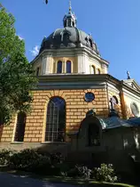 Stockholm, St. Hedwig Eleonora Kirche im Stadtteil �stermalm, erbaut bis 1737 durch G�ran Josuae Adelcrantz. Die Kuppel entstand erst zwischen 1866 und 1868 nach Entw�rfen von Fredrik Wilhelm Scholander (04.06.2018)