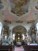 Glosberg, barocke Alt�re und Deckengem�lde in der Wallfahrtskirche Maria Geburt (15.04.2017)