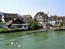 Altendorf, Schiffanlegestelle mit dem Hotel Hecht - 20.08.2010