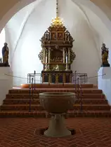 Hj�rring, Altar von 1602 in der St. Catharina Kirche (08.06.2018)