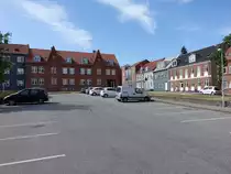 Skive, Geb�ude entlang der Reperbanen Stra�e (08.06.2018)