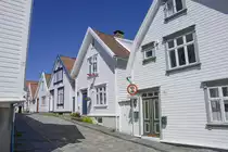 Haugvaldstads Gate in der Stavanger Altstadt (�Gamle Stavanger�) in Norwegen. Aufnahme: 3. Juli 2018.