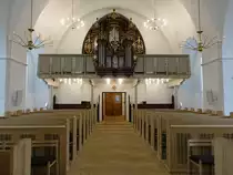 Silkeborg, Orgelempore in der Stadtkirche, erbaut 1973 durch Bruno Christensen (09.06.2018)