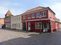 Ribe, historische H�user in der Badstuegade Stra�e (09.06.2018)