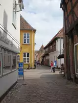 Ribe, Ausblick in der Peder Dovns Slippe Stra�e (09.06.2018)