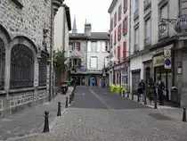 Aurillac, historische H�user in der Rue Marcenaque (21.07.2018)