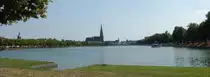 Blick �ber den Pfaffenteich in Schwerin am 09.08.2018