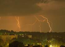 Gewitter �ber dem Norden von Chemnitz