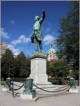 Stockholm. Das Denkmal K�nig Karl XII. im Kungstr�dg�rden. 23.07.2018