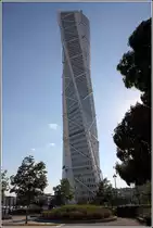 Malm�. Der Turning Torso wurde von 2001 bis 2006 nach den Pl�nen des spanischen Architekten Santiago Calatrava erbaut. Mit einer H�he von 190 Metern und 54 Etagen ist es das h�chste Geb�ude Skandinaviens.  27.07.2018