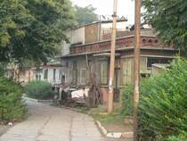 Wohnh�user in der Festungsstadt Shanhaiguan. Diese Stadt ist von der Gro�en Mauer umgeben. 09/2007