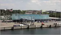 Kiel. Das F�hrterminal Norwegenkai liegt am Ostufer der Kieler F�rde. Gegen�ber befindet sich der Schwedenkai. 17.07.2018