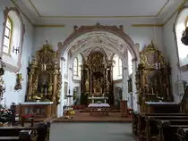 Hollfeld, barocke Ausstattung in der Friedhofskirche St. Salvator (16.04.2017)