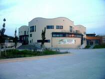 Abendd�mmerung in Rostock-Warnem�nde. Spa�bad, war im Sommer 2004 geschlossen