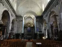 Castres, barocker Innenraum der Kathedrale Saint-Benoit, Ausstattung aus dem 18. Jahrhundert (30.07.2018)