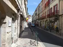 Castres, historische H�user in der Rue Villegoudou (30.07.2018)