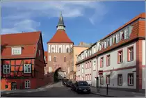 Stralsund. Das K�tertor ist Einzeldenkmal im UNESCO-Weltkulturerbe Historische Altst�dte Stralsund und Wismar. 29.07.2018