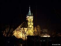 Blick auf die St.-Katharinenkirche in Buchholz (Erzgebirge) am 21.11.2007